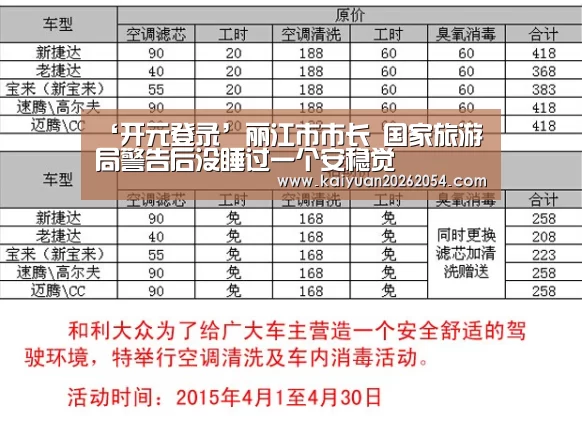 ‘开元登录’丽江市市长 国家旅游局警告后没睡过一个安稳觉(图2) 开元官网
